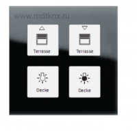 MDT BE-GT04S.01 Сенсорный выключатель KNX/EIB 2х канальный (4 сенсорные зоны)
