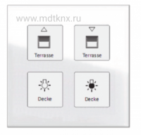 MDT BE-GT04W.01 Сенсорный выключатель KNX/EIB 2х канальный (4 сенсорные зоны)