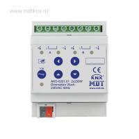 MDT AKD-0201.01 Универсальный диммер KNX/EIB, 2х канальный, нагрузка 2-250 Вт/ВА, выход 230В