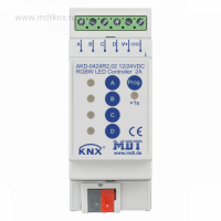 MDT AKD-0424R2.02 LED контроллер KNX 4-канальный, выходное напряжение 12/24В=, нагрузка 4x2А или 2x4А (объединение каналов)