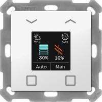 Mdt BE-JTA5504.01 Кнопка заглушки KNX Smart 55 с цветным дисплеем, White glossy